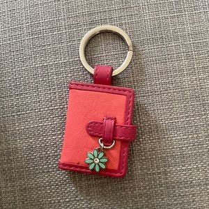 Coach key ring chain y2k pink photo book with charm leather